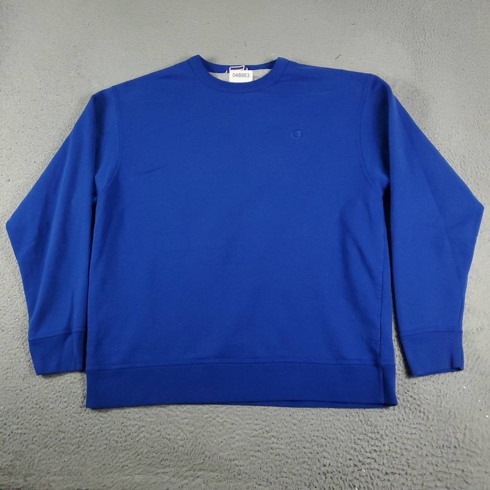 Champion Sweater Mens Size XL Blue Casual Pullover Sweatshirt *